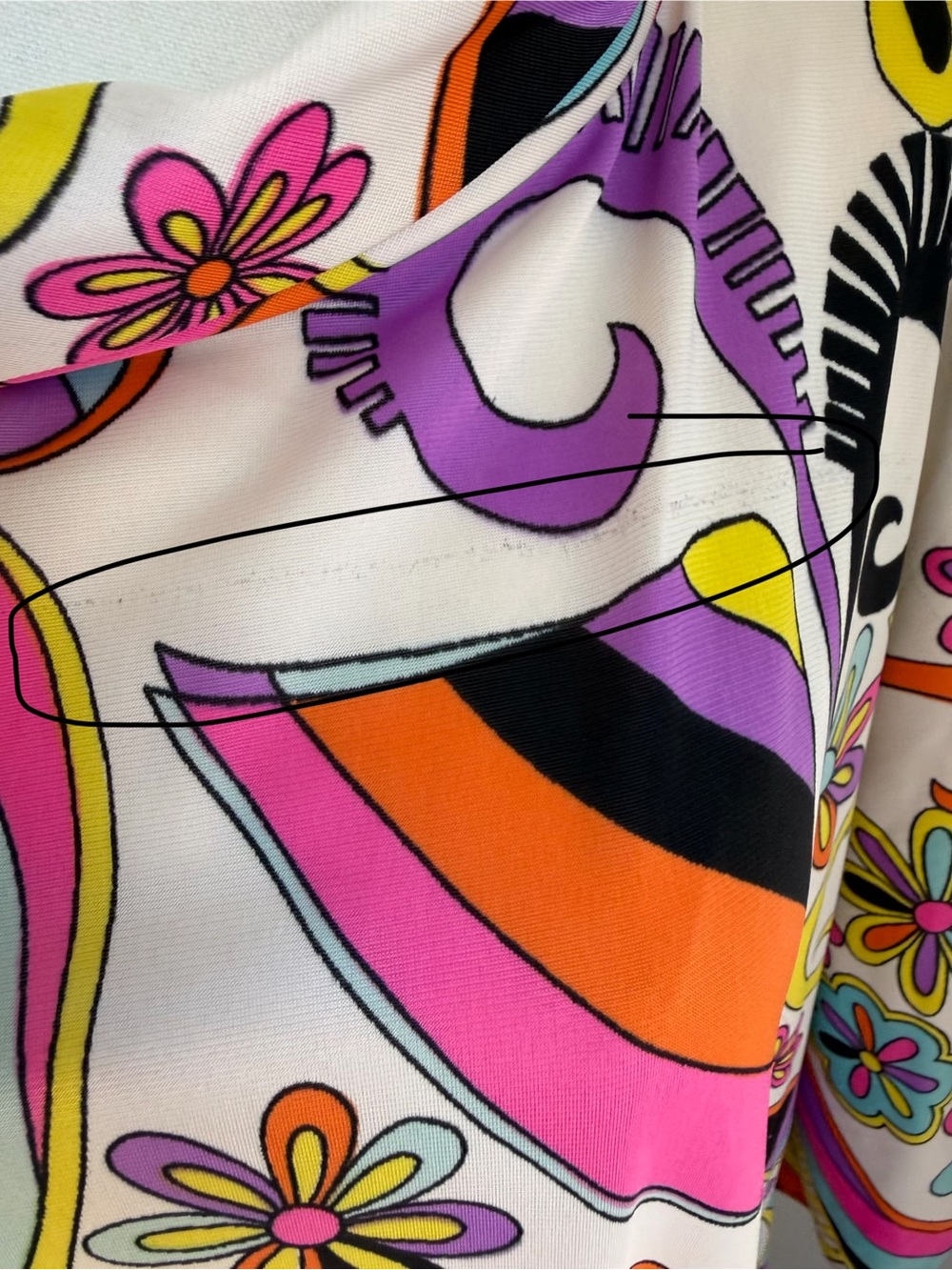 Vintage 1970s Butterfield 8 by Eduardo Psychedelic Floral Kaftan Maxi Dress - Picture 7 of 11